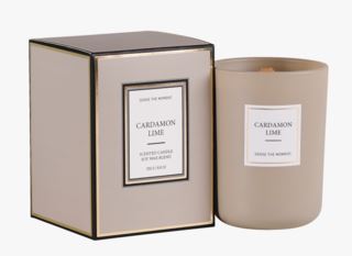 Läs mer om Cardamon Lime matt doftljus beige