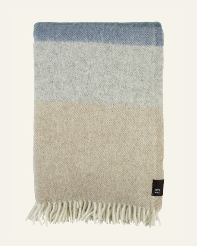 Ullpläd blå - 130x170 cm blå - 1