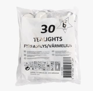 Asp | Värmeljus Vit - 30 Stk