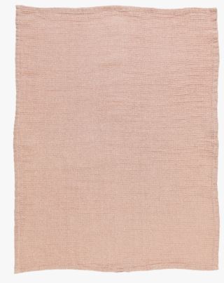 Waffle kökshandduk rosa