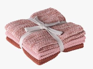 Läs mer om Melange tvättlapp rosa