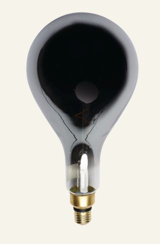 Smokey drop decor E27 4W ljuskälla silver