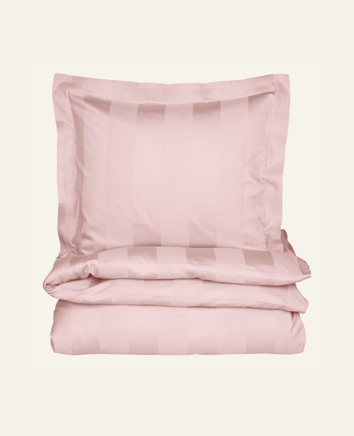 Påslakanset i satin puderrosa - 150x210 cm puderrosa - 1