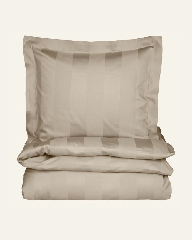 Påslakanset i satin ljusbeige - 150x210 cm ljusbeige - 1