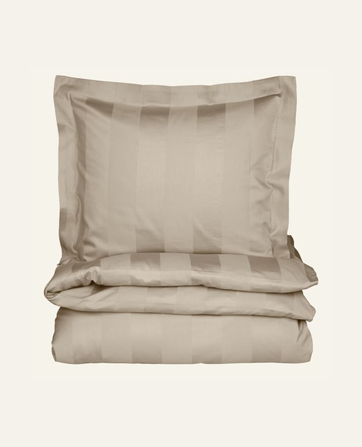 Påslakanset i satin ljusbeige - 150x210 cm ljusbeige - 1