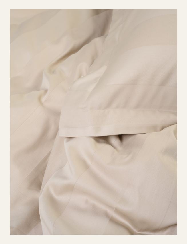Påslakanset i satin ljusbeige - 2
