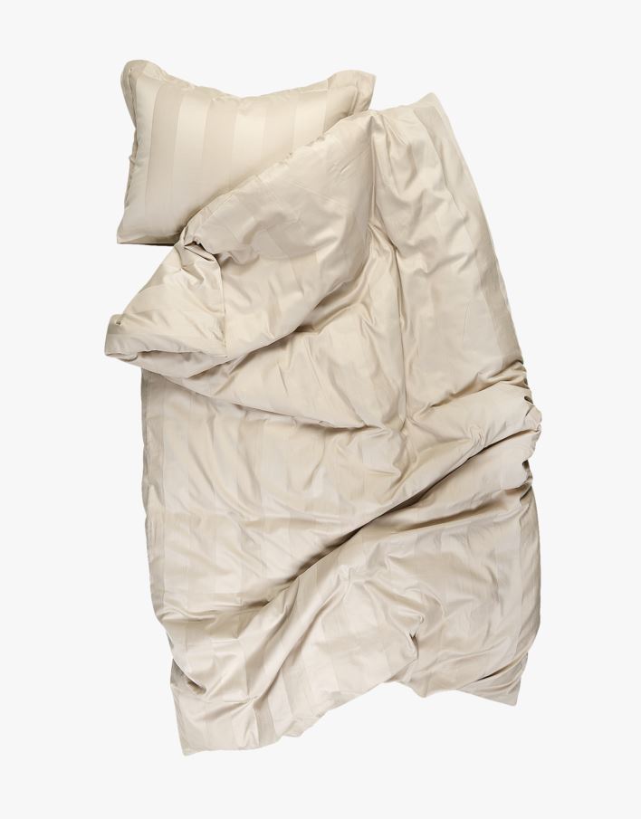 Birgitta påslakanset i satin ljusbeige - 150x210 cm ljusbeige - 1