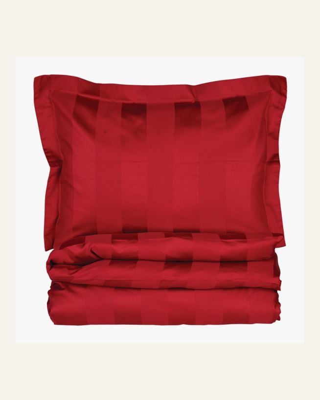 Påslakanset i satin julröd - 230x220 cm julröd - 1