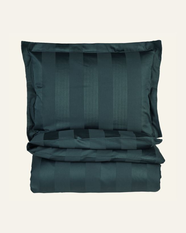 Påslakanset i satin petroleumblå - 230x220+50x60 cm petroleumblå - 1