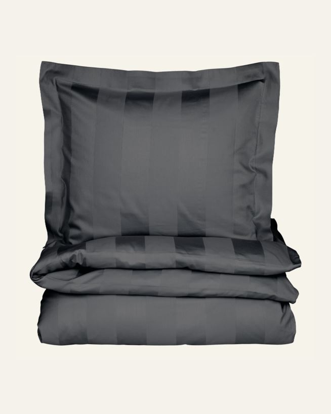 Påslakanset i satin grå - 150x210 cm grå - 1