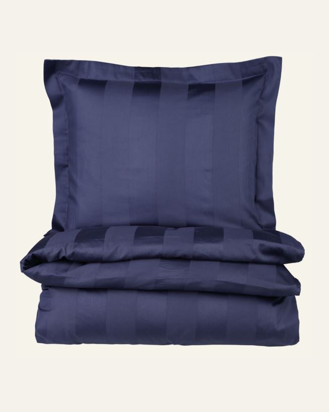 Påslakanset i satin blå - 150x210 cm blå - 1