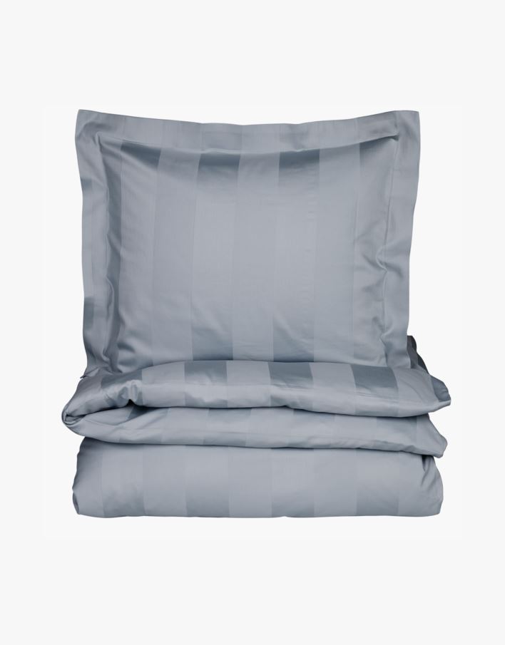 Påslakanset i satin dimblå - 150x210 cm dimblå - 1