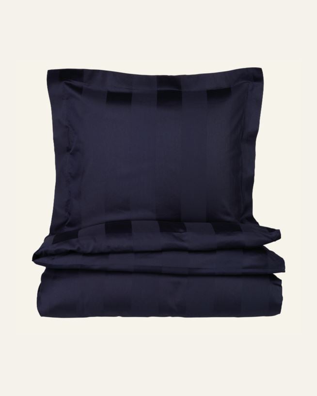 Påslakanset i satin mörkblå - 230x220+50x60 cm mörkblå - 1