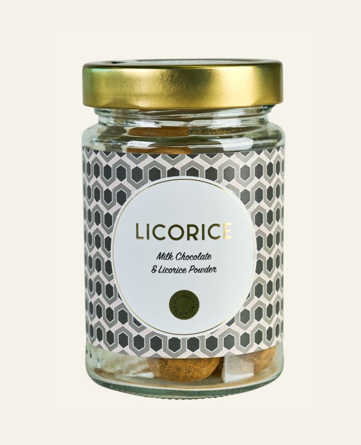 Med mjölkchoklad och lakritspulver brun - 170 g brun - 1