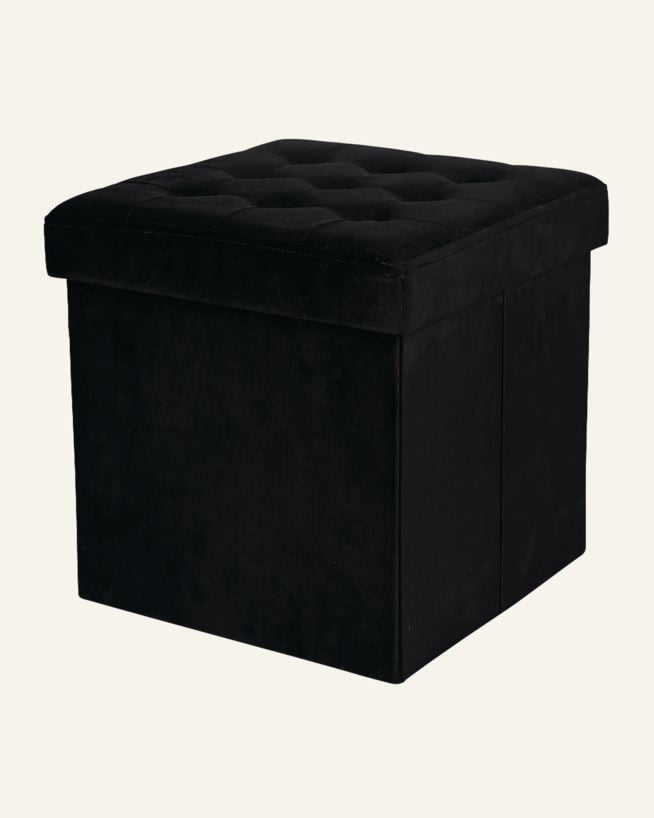 Puff svart - 38x38 cm svart - 1