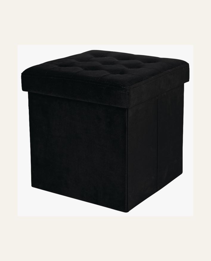 Puff svart - 38x38 cm svart - 1