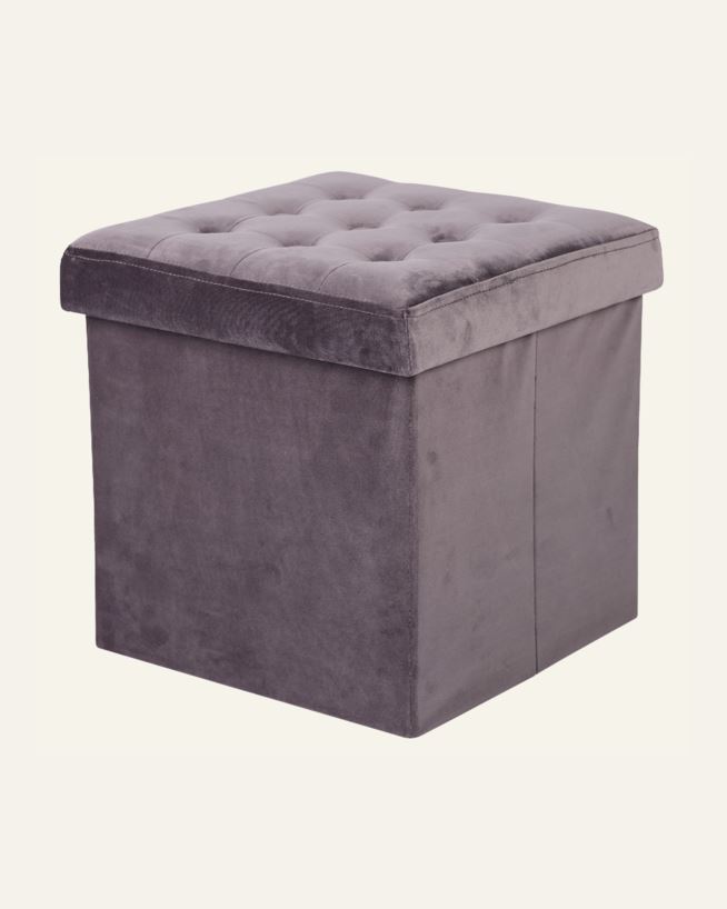 Puff grå - 38x38 cm grå - 1