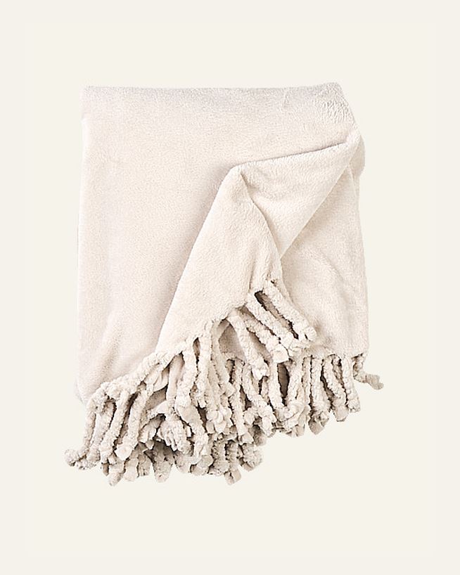 Fleecepläd ljusbeige - 130x170 cm ljusbeige - 1
