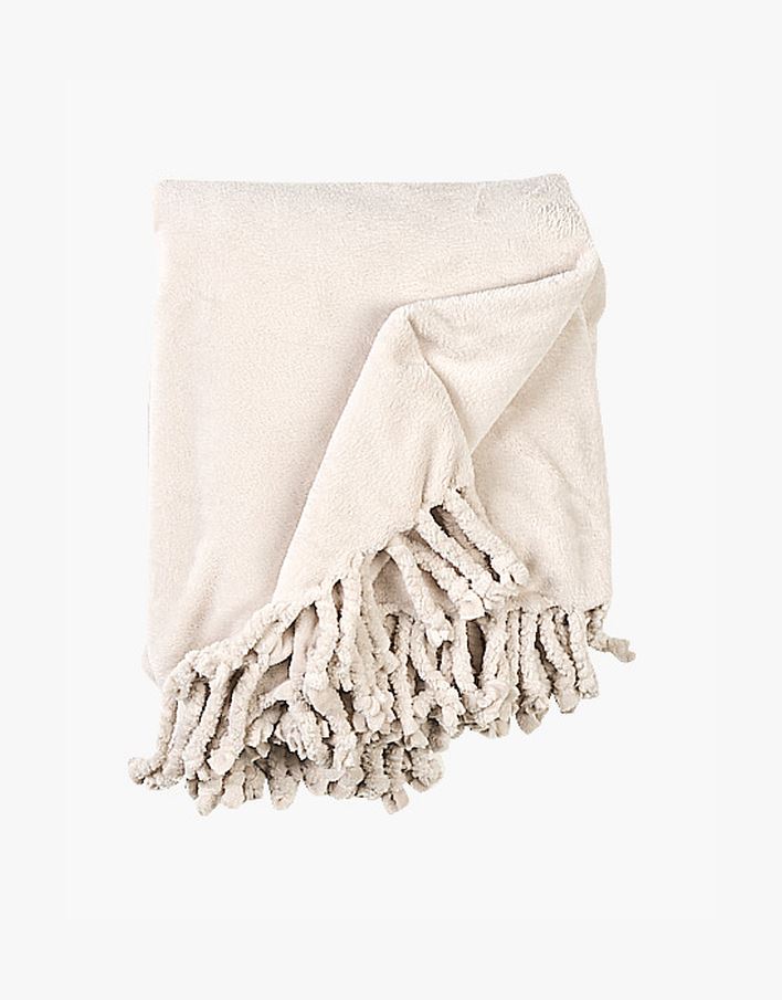 Fleecepläd ljusbeige - 130x170 cm ljusbeige - 1