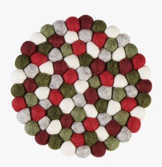 Wool Multi grytunderlägg röd