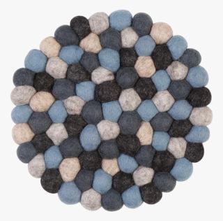 Wool Multi grytunderlägg blå