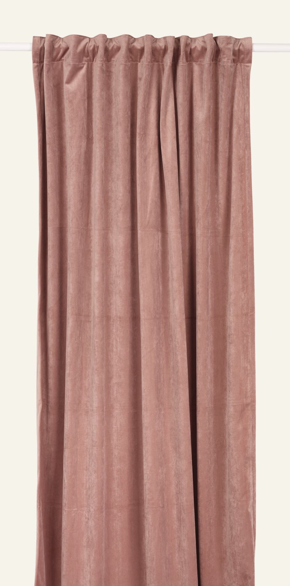 Mali sammet gardin puderrosa - Hemtex