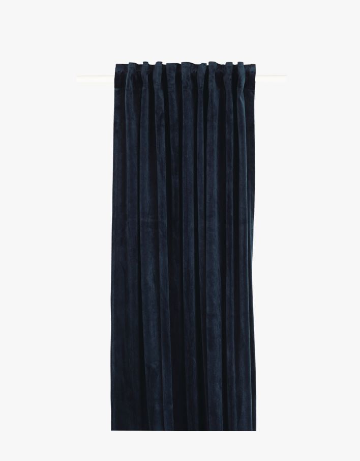 Mali sammet gardin mörkblå  - 135x240 cm mörkblå - 1