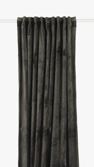 Mali sammet gardin grå