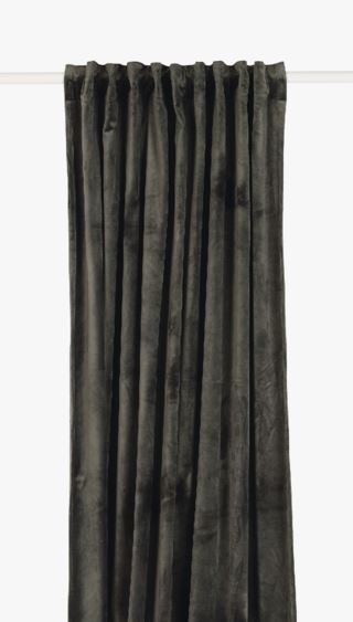 Hemtex | Mali Sammet Gardin Grå - 135x240 Cm