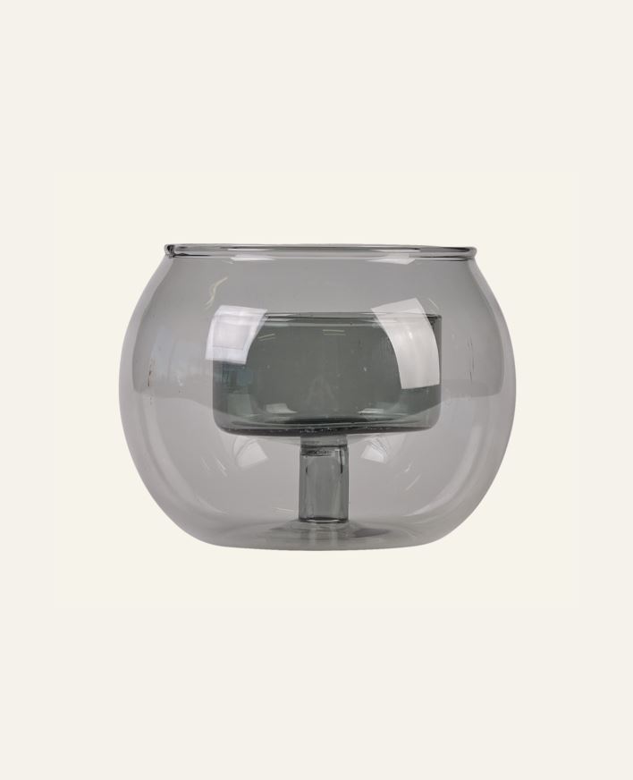 Värmeljushållare mörkgrå - 8x6 cm mörkgrå - 1