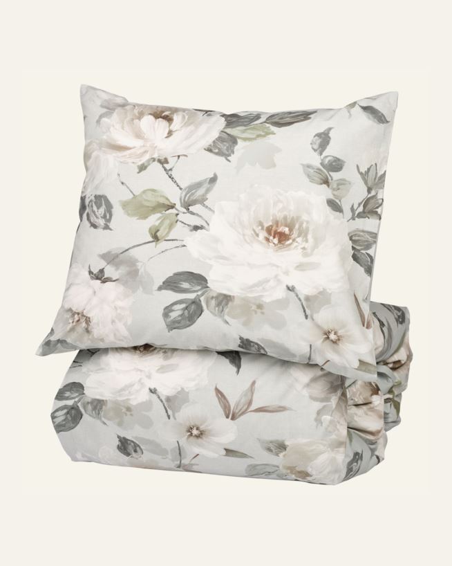 Påslakanset i percale gråblå - 150x210+50x60 cm gråblå - 1