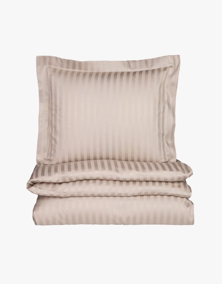 Påslakanset i satin beige - 150x210 cm beige - 1