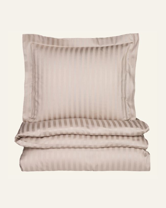 Påslakanset i satin beige - 150x210 cm beige - 1