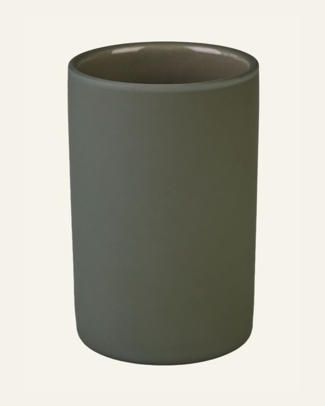 Tandborstmugg olivgrön - 7x7x10,4 cm olivgrön - 1