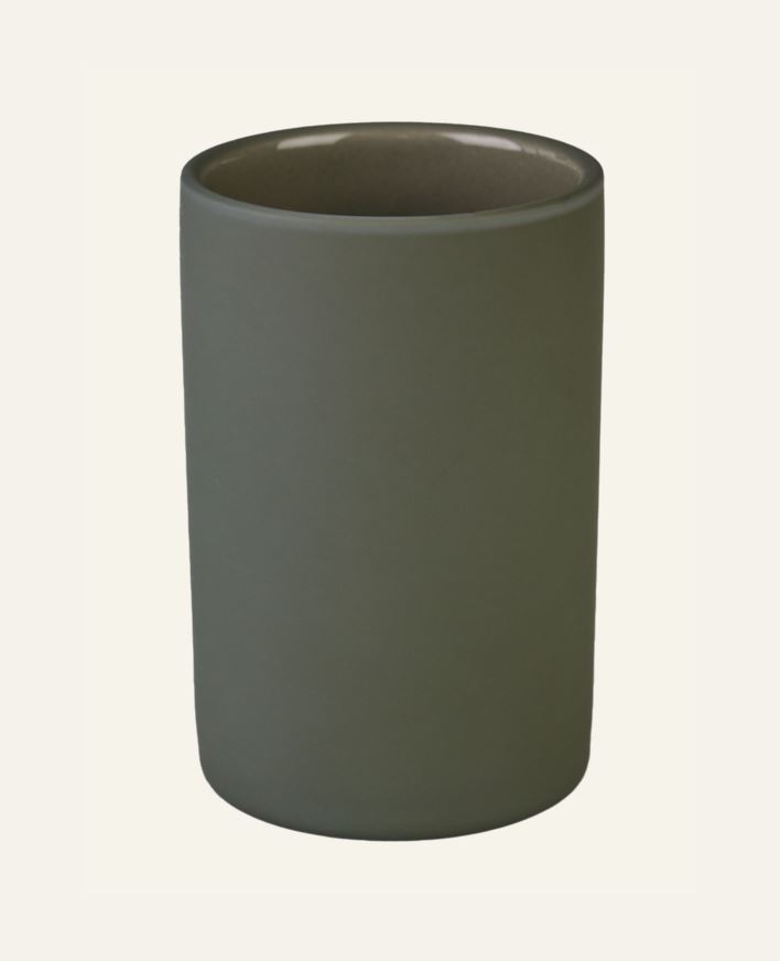 Tandborstmugg olivgrön - 7x7x10,4 cm olivgrön - 1