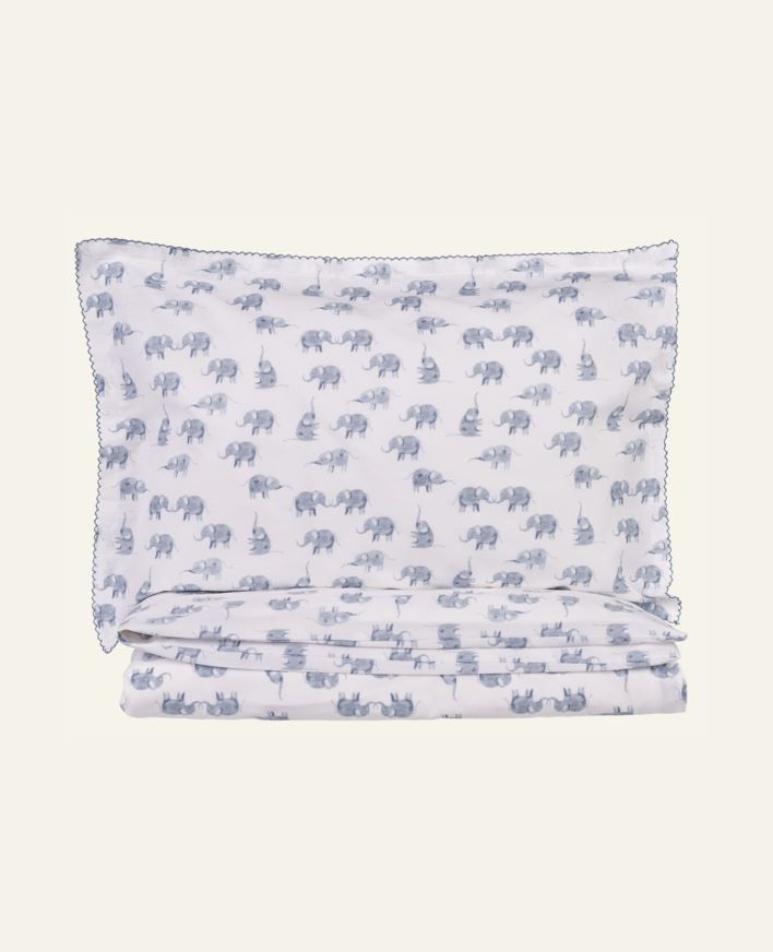 Påslakanset baby blå - 100x130 cm blå - 1