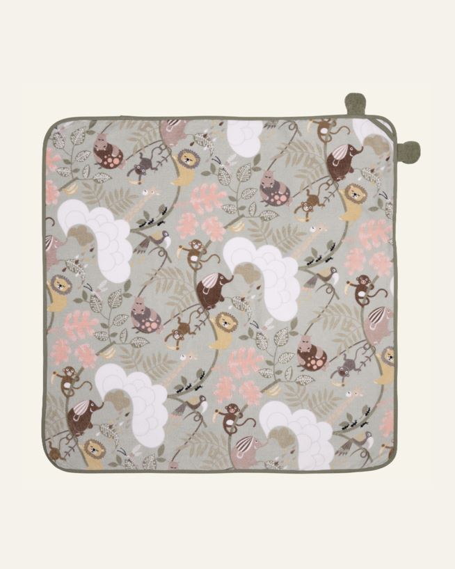 Badhandduk med huva ljusgrön - 80x80 cm ljusgrön - 1