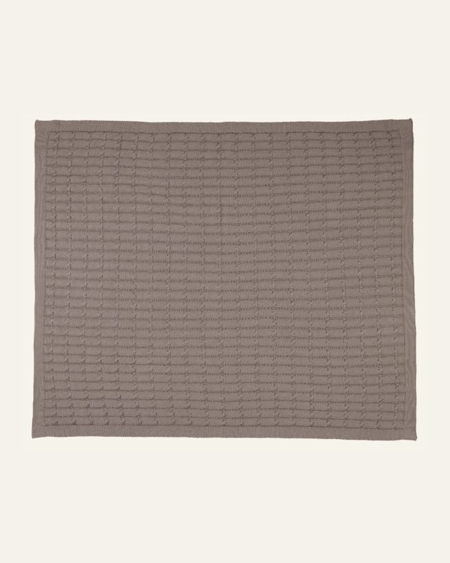 Stickad filt grå - 80x100 cm grå - 1
