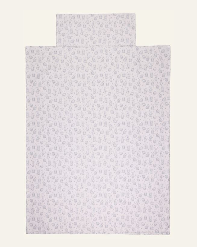 Påslakanset i flanell blå - 100x130 cm blå - 1