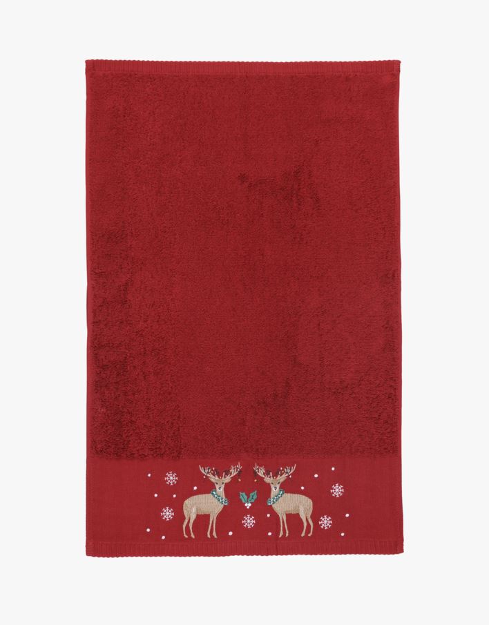 Holly Jolly handduk röd - 40x60 cm röd - 1