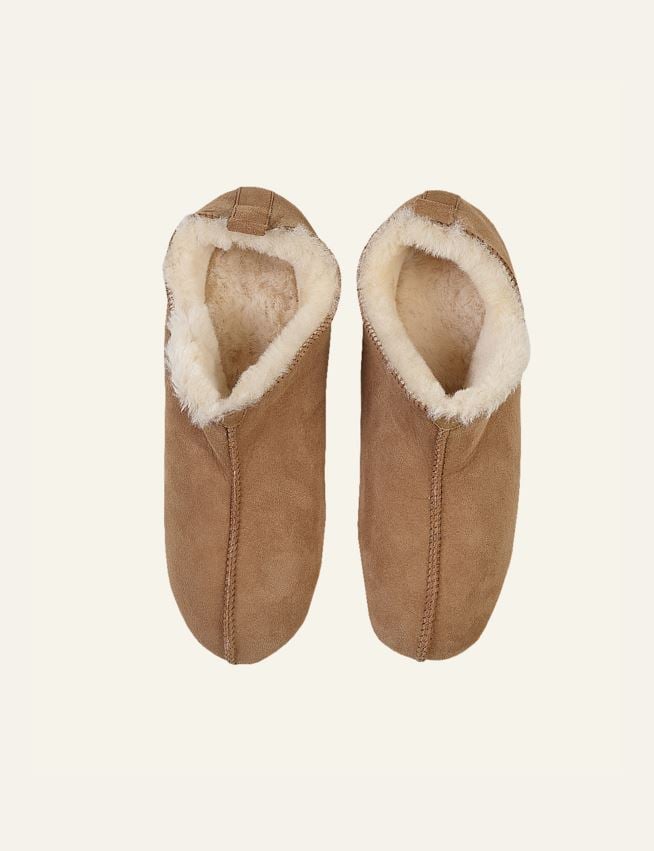 Fårskinnstofflor natur - 2