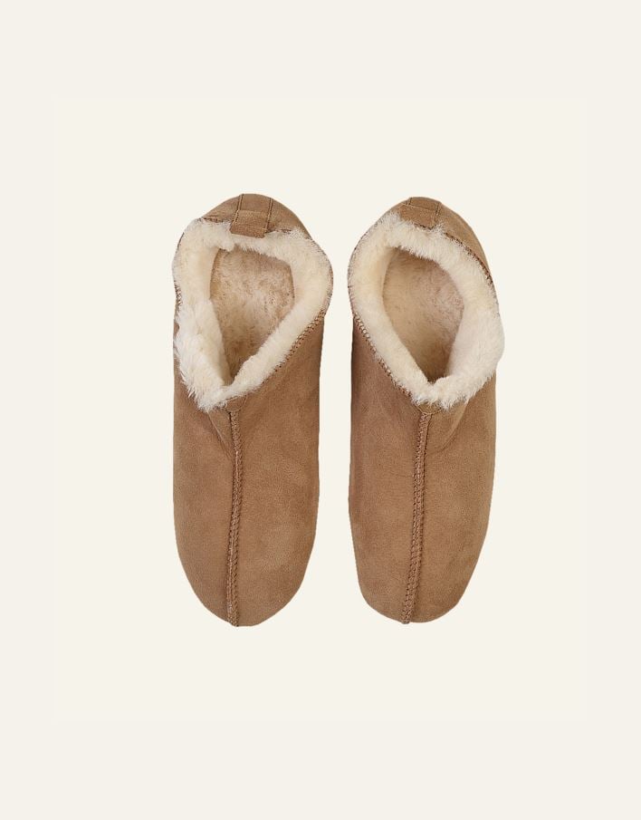 Fårskinnstofflor natur - 2