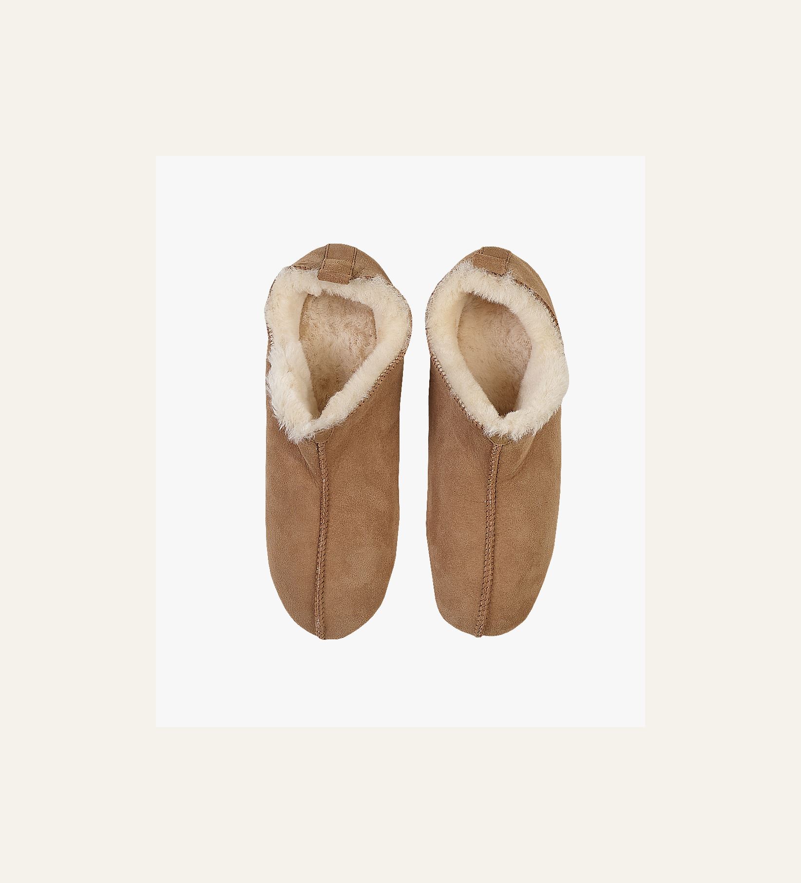 Fårskinnstofflor natur - 2