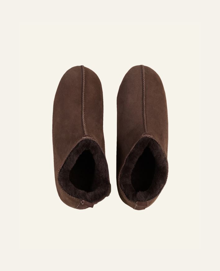 Fårskinnstofflor mörkbrun - 39 mörkbrun - 1