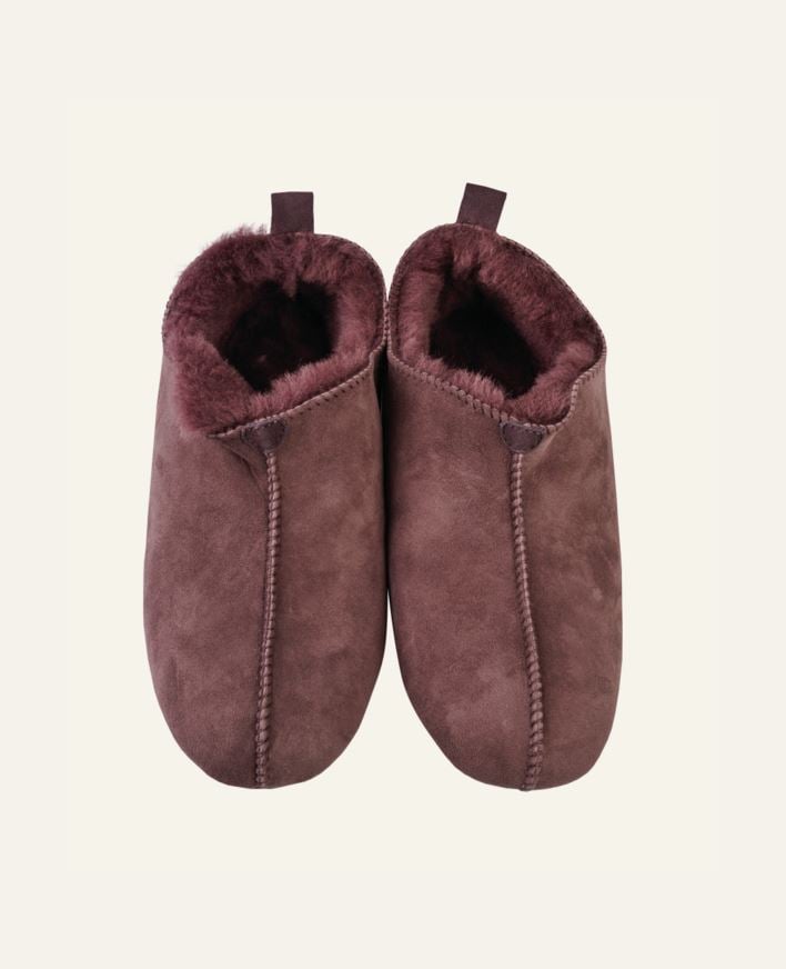 Fårskinnstofflor burgundy - 39 burgundy - 1