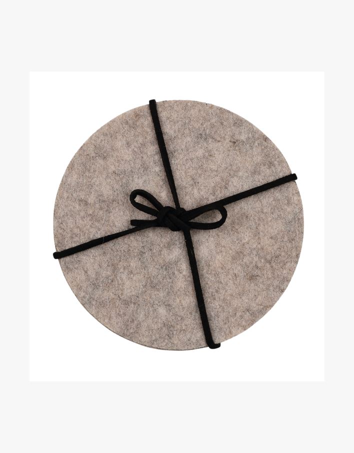 4-pack glasunderlägg beige - ø 10 cm beige - 1