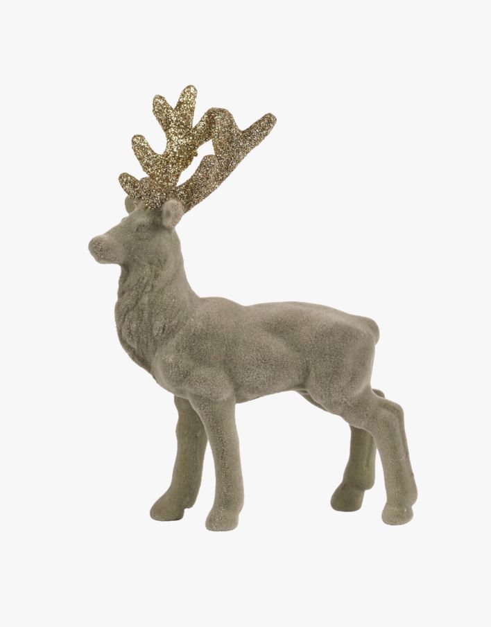 Velvet green deer julgransdekoration ljusgrön - 12x7x14,5 cm ljusgrön - 1