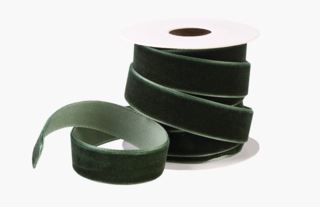 Velvet presentsnöre grön