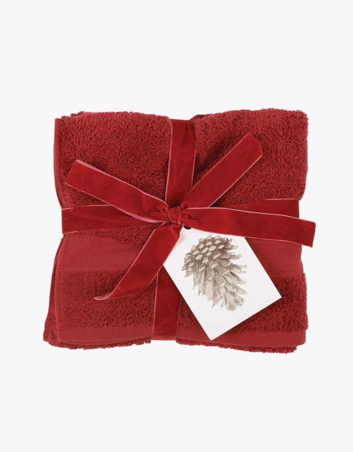 Noble handduk  röd  - 50x90 cm röd - 1