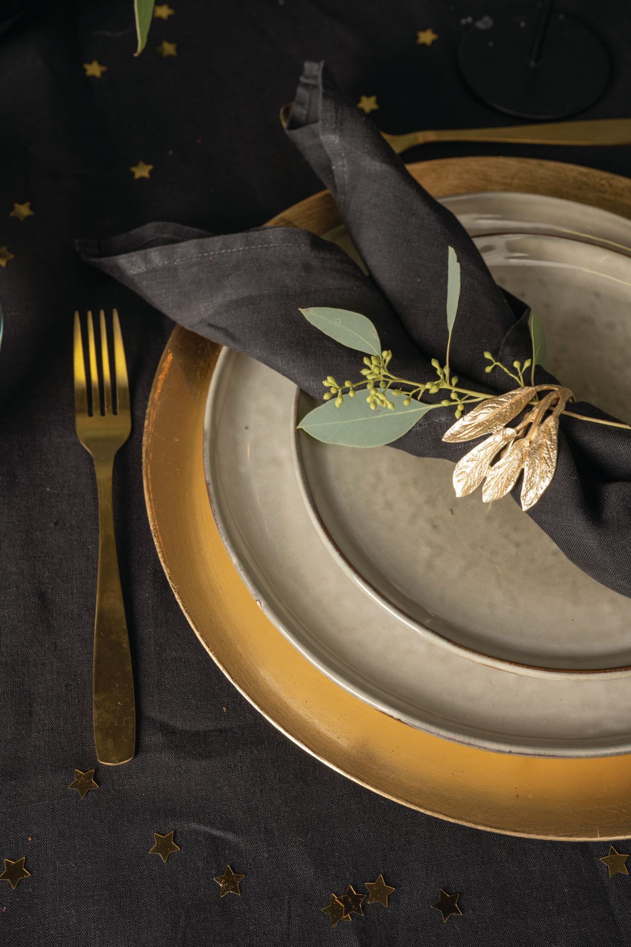 Linneservett  svart - 3